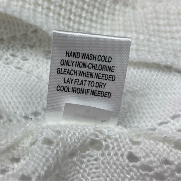 Lightweight Pointelle Knit Cardigan 1/2 Sleeve - Picture 5 of 9